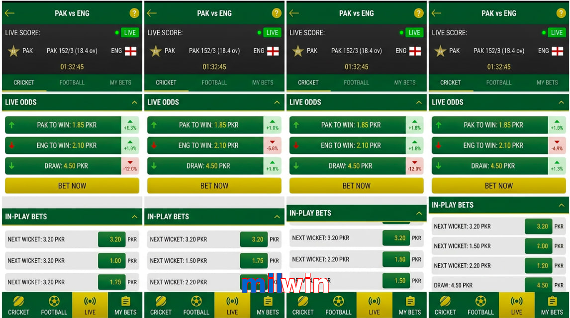 Game list for Milwin bet section